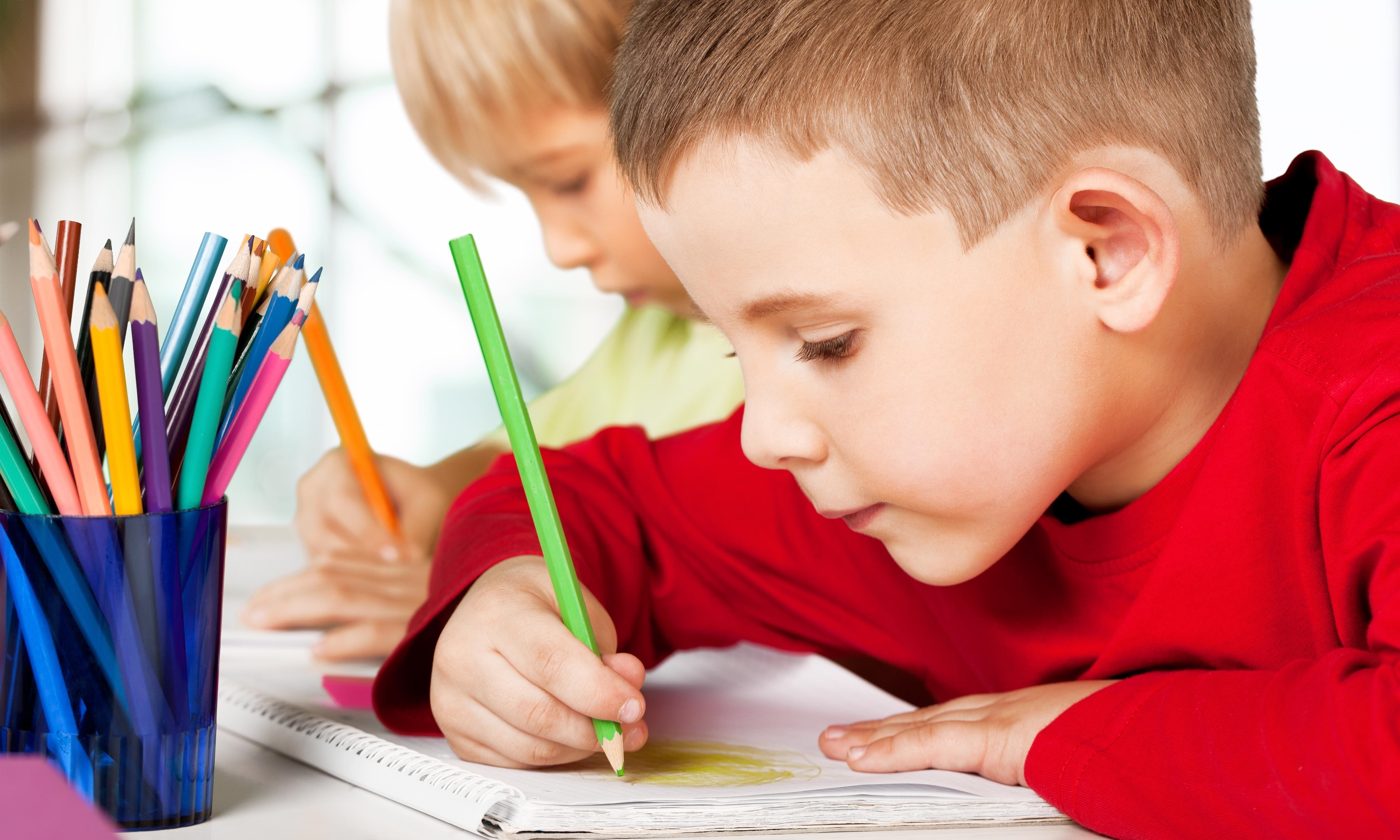 Children drawing